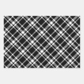 Rustikaler Schwarzer Tartan Kariert Frohe Weihnach Geschenkpapier Set (Vorderseite)