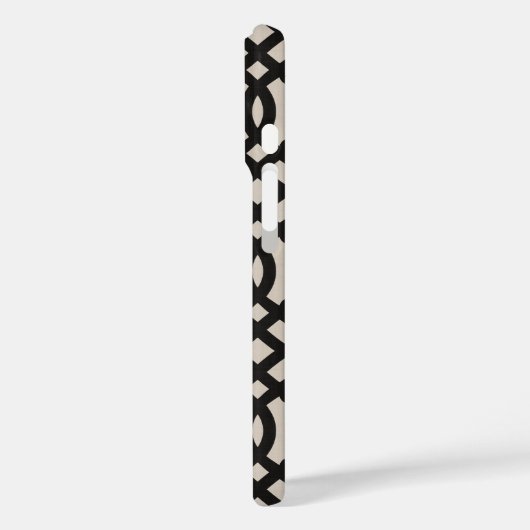 Rustikaler Schwarzer Trellis Case-Mate iPhone Hülle (Rückseite / Links)