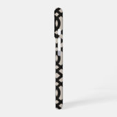 Rustikaler Schwarzer Trellis iPhone 16 Hülle (Linke Seite)