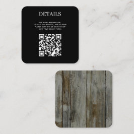 Rustikaler Schwarzwald QR-Code Begleitkarte