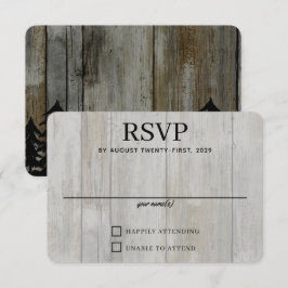 Rustikaler Schwarzwald RSVP Karte