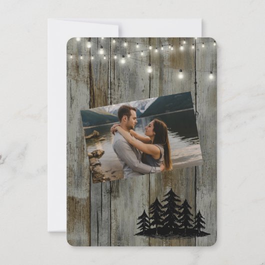 Rustikaler Schwarzwald Save The Date (Rückseite)