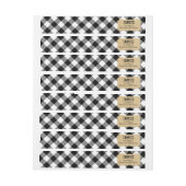 Rustikaler Schwarzweiss-Büffel kariert (Bogen)