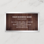 Rustikaler Schweissstoff aus Holz Visitenkarte (Rückseite)