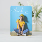 Rustikaler Script-Abschluss Vielen Dank Karten (Stehend Vorderseite)