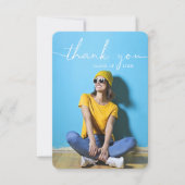 Rustikaler Script-Abschluss Vielen Dank Karten (Vorderseite)