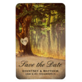 Rustikaler See Baum Save-the-Date Magnet (Vertikal)