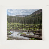 Rustikaler See // Lilly Pond Green Blätter Wandteppich (Vorderseite (Horizontal))