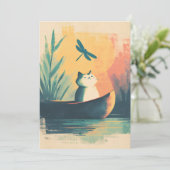 Rustikaler See Vintag Cat Adventure Ankündigung (Stehend Vorderseite)