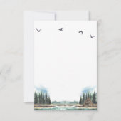 Rustikaler See & Wald Einladung Wasserfarbe (Rückseite)