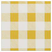Rustikaler Senf Yellow Gingham Buffalo Kariert Stoff (Nahaufnahme)