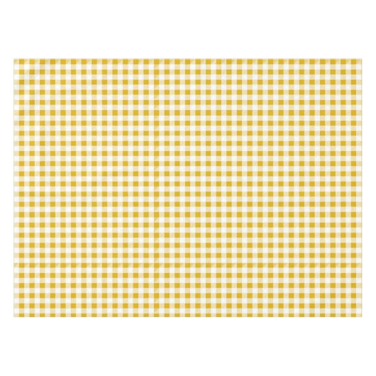 Rustikaler Senf Yellow Gingham Buffalo Kariert Tischdecke (Vorderseite (Horizontal))