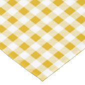 Rustikaler Senf Yellow Gingham Buffalo Kariert Tischdecke (Schrägansicht)