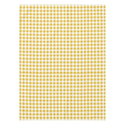 Rustikaler Senf Yellow Gingham Buffalo Kariert Tischdecke (Vorderseite)