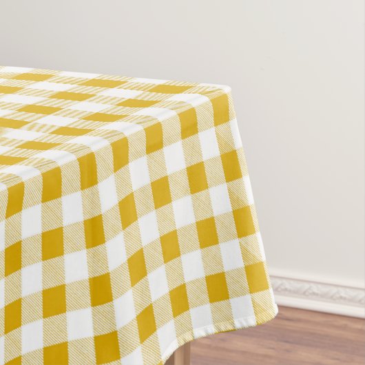 Rustikaler Senf Yellow Gingham Buffalo Kariert Tischdecke (Beispiel)