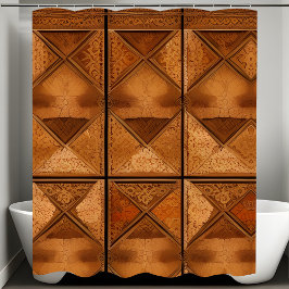 Rustikaler Shabby Chic Duschvorhang