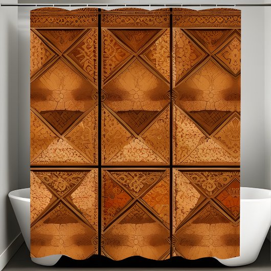 Rustikaler Shabby Chic Duschvorhang