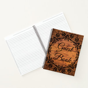 Rustikaler Shabby-Chic-Floral-Hochzeits-Braut-Show Notizblock