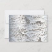 Rustikaler Silberbaum Hochzeit RSVP (Rückseite)