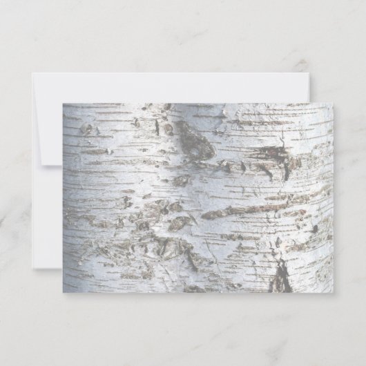 Rustikaler Silberbaum Hochzeit RSVP Karte (Rückseite)