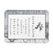 Rustikaler Silberbaum Save the Date Magnet (Horizontal)