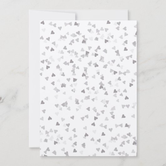 Rustikaler Silberner Liebe Herzkalender Save the D Date (Rückseite)