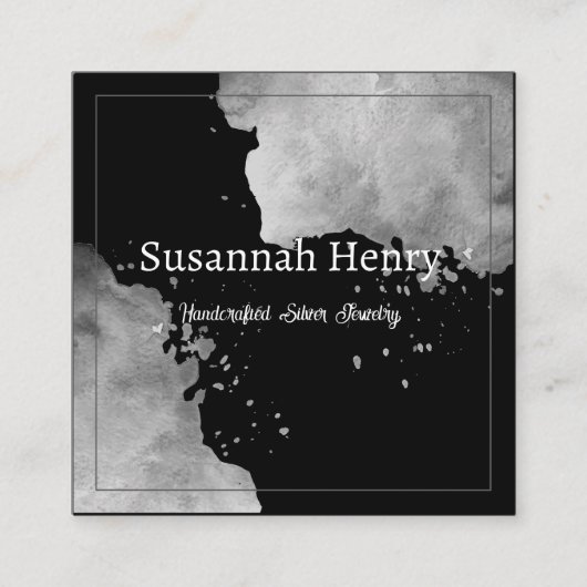 Rustikaler Silberschmuck in Handarbeit Quadratische Visitenkarte (Vorderseite)
