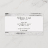 Rustikaler Silhouette Bär auf Birkenbrücke Visitenkarte (Rückseite)