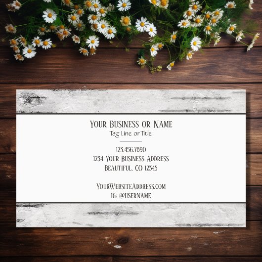 Rustikaler Silhouette Bär auf Birkenbrücke Visitenkarte