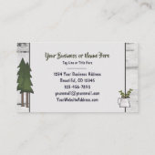 Rustikaler Silhouette Bär auf Birkenbrücke Visitenkarte (Rückseite)