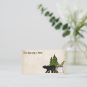 Rustikaler Silhouette Visitenkarte (Stehend Vorderseite)