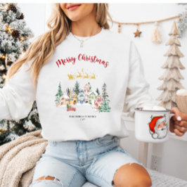 Rustikaler Snowhouse Weihnachtsfeiertag Sweatshirt