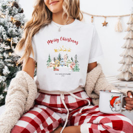 Rustikaler Snowhouse Weihnachtsfeiertag T-Shirt