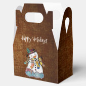 Rustikaler Snowman & Socks Weihnachtsmann Box Geschenkschachtel (Geöffnet)