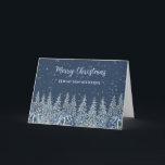 Rustikaler Snowy Forest Son Frohe Weihnachten Karte<br><div class="desc">Frohe Weihnachten für die Söhnkarte mit einem rustikalen und schneebedeckten Wald.</div>