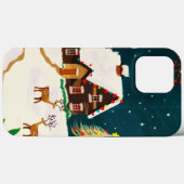 Rustikaler Snowy Winter Zuhause Weihnachtsabend Case-Mate iPhone Hülle (Rückseite (Horizontal))