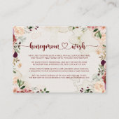 Rustikaler Sommer Floral Calligraphy Honeymoon Wis Begleitkarte (Vorderseite)