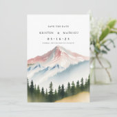 Rustikaler Sondergebirge Save The Date (Stehend Vorderseite)