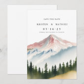 Rustikaler Sondergebirge Save The Date (Vorne/Hinten)
