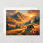 Rustikaler Sonnenaufgang Postkarte (Vorne/Hinten)