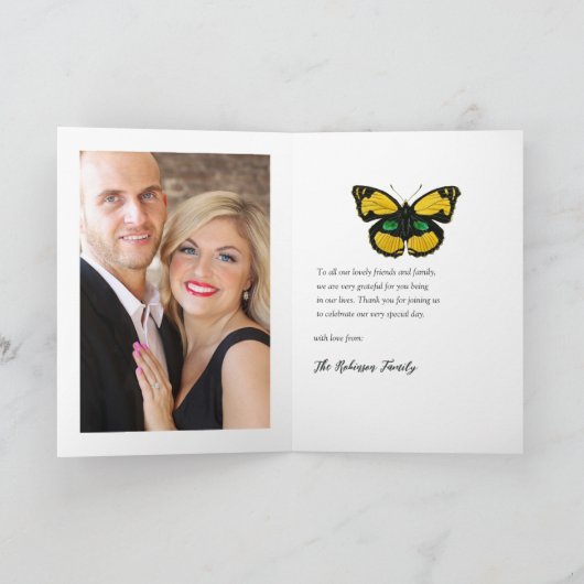 Rustikaler Sonnenblumenlandsitz Dankeskarte (Innenseite)