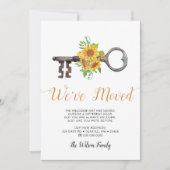 Rustikaler Sonnenblumenschlüssel, den wir bewegt h Ankündigung (Vorderseite)