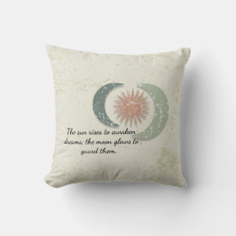 Rustikaler Sonnenmond Erde Tone Kissen