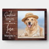 Rustikaler Sonnenschein Personalisieren Foto Hund  Fotoplatte (Vorderseite)