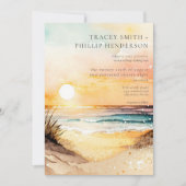 Rustikaler Sonnenuntergang Einladung (Vorderseite)