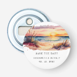 Rustikaler Sonnenuntergang rettet das Date Magnet Flaschenöffner