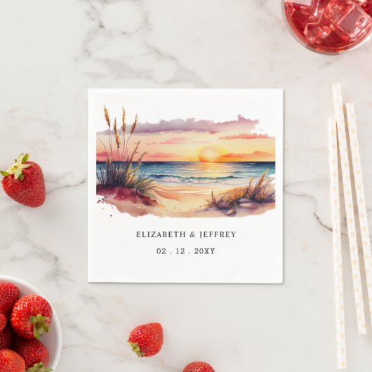 Rustikaler Sonnenuntergang Serviette (Beispiel)