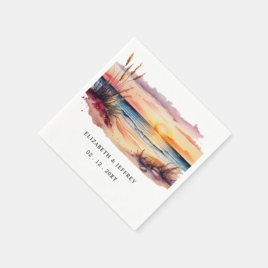 Rustikaler Sonnenuntergang Serviette (Ecke)