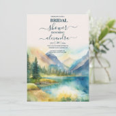 Rustikaler Sonnenuntergang Wasserfarbe Orange Brid Einladung (Stehend Vorderseite)