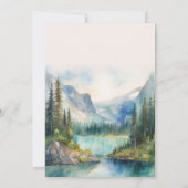 Rustikaler Sonnenuntergang Wasserfarbe Orange Brid Einladung (Rückseite)